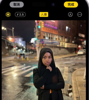 华宁苹果15服务店分享如何在iPhone15系列机型拍摄照片中添加人像效果 